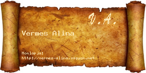 Vermes Alina névjegykártya